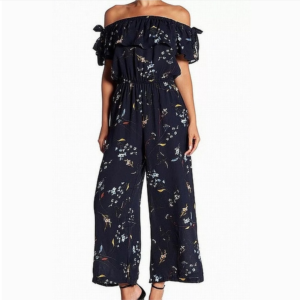 NEW MELLODAY Jumpsuit Navy Floral Small
